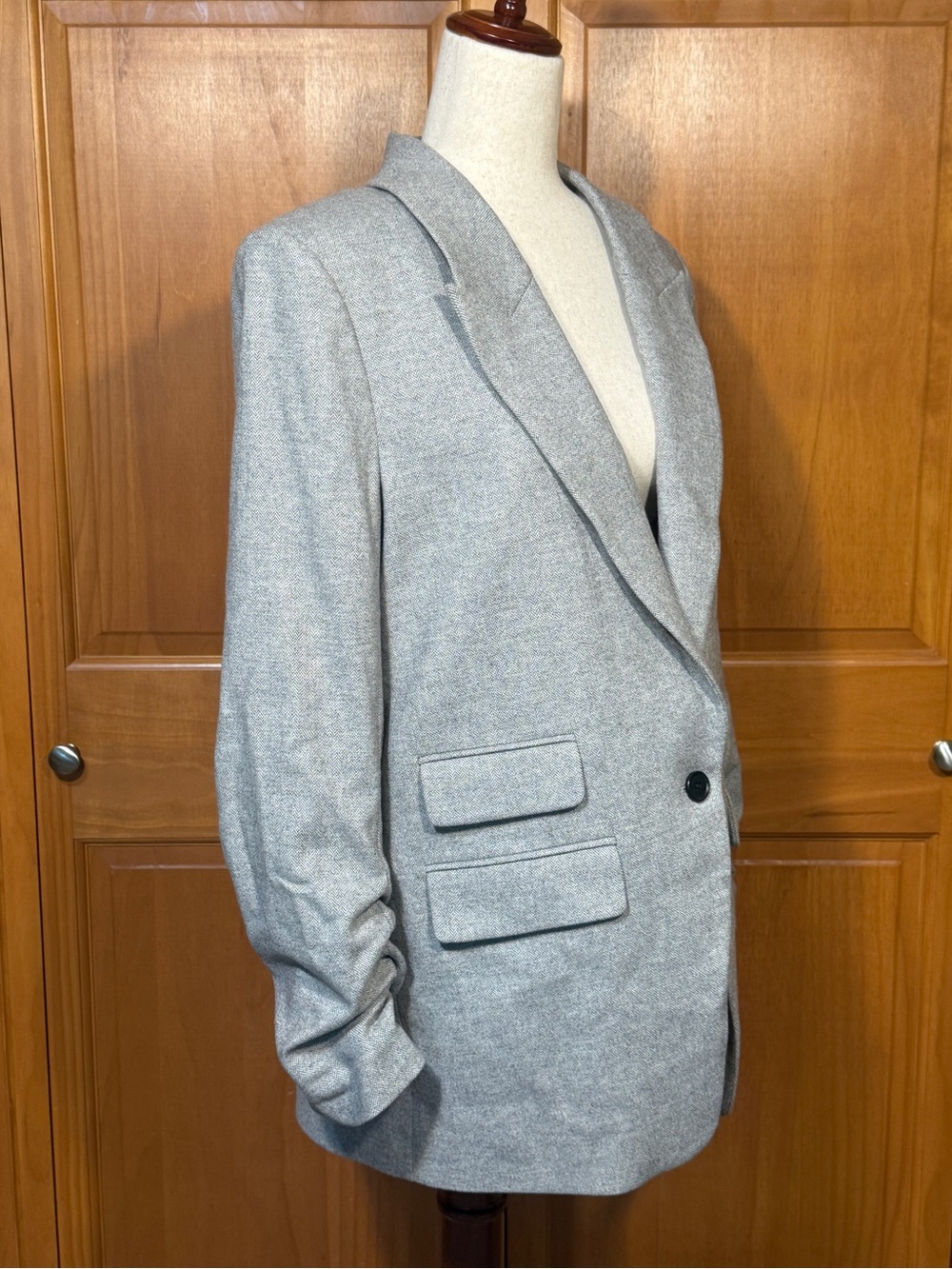 Veronica Beard Herringbone Martel Wool Blend Dickey Blazer Jacket - Picture 6 of 14